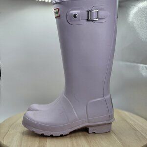Girls Size 1 - Hunter Classic Rubber Rain Boots Kids Youth Pink